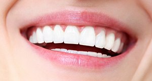 Closeup of strong healthy smile