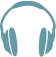 Animated sound cancelling headphones icon
