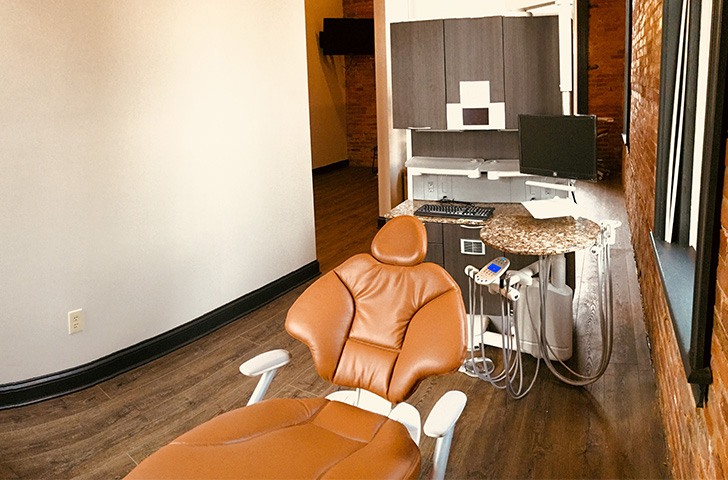 Comfortable dental exam chair